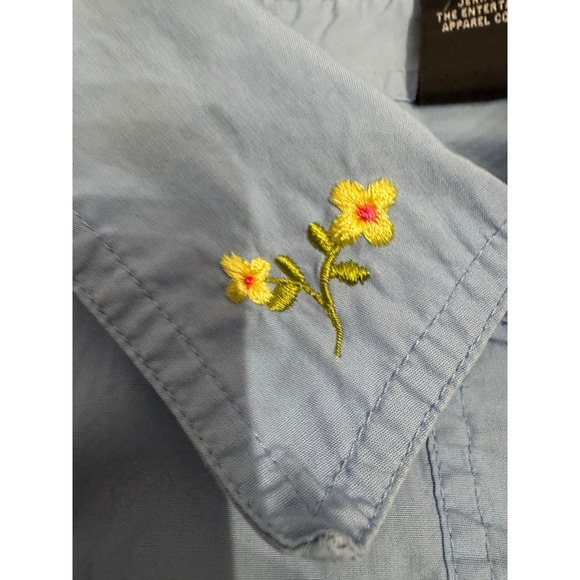 Vintage Jerry Leigh Mickey Mouse Light Blue Button Down Embroidered Size 26/28W - Picture 4 of 8